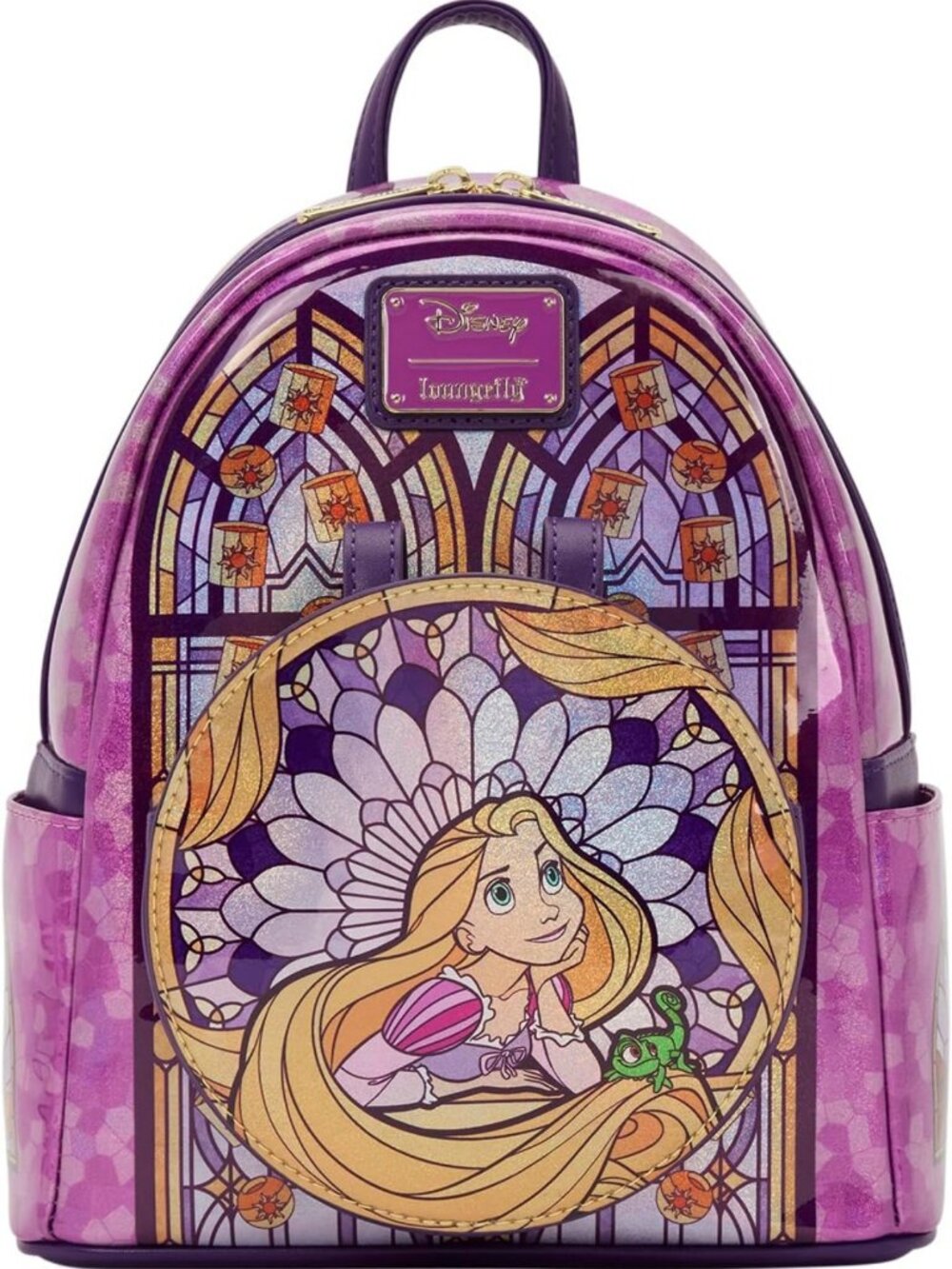 Disney Rapunzel Stained Glass Mini Backpack | Cute Lounge Bag for Disney Fans